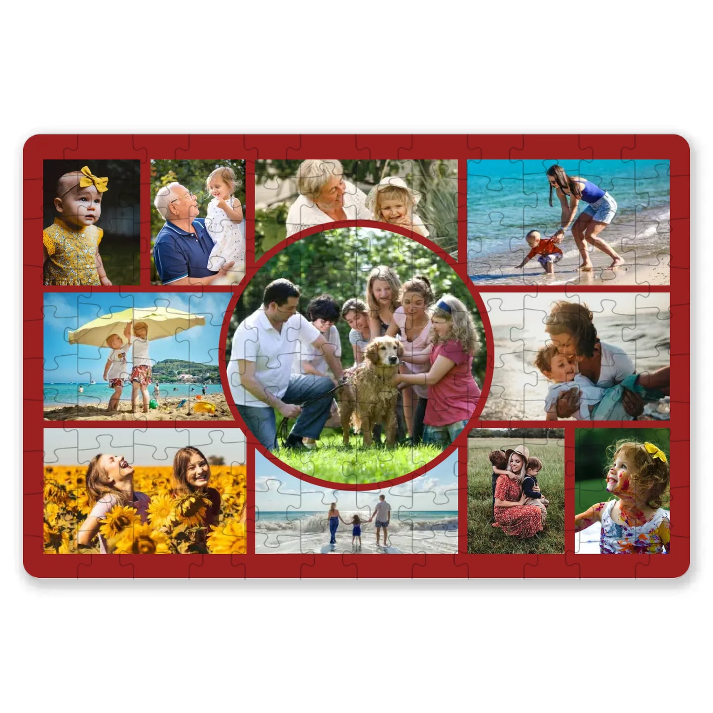 Egyedi szülnapi ajándék, évfordulós ajándék - Klasszikus sok képes egyedi puzzle