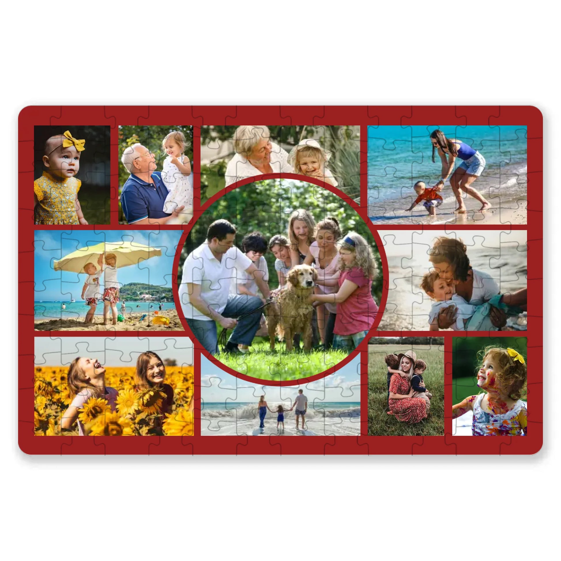 Egyedi szülnapi ajándék, évfordulós ajándék - Klasszikus sok képes egyedi puzzle