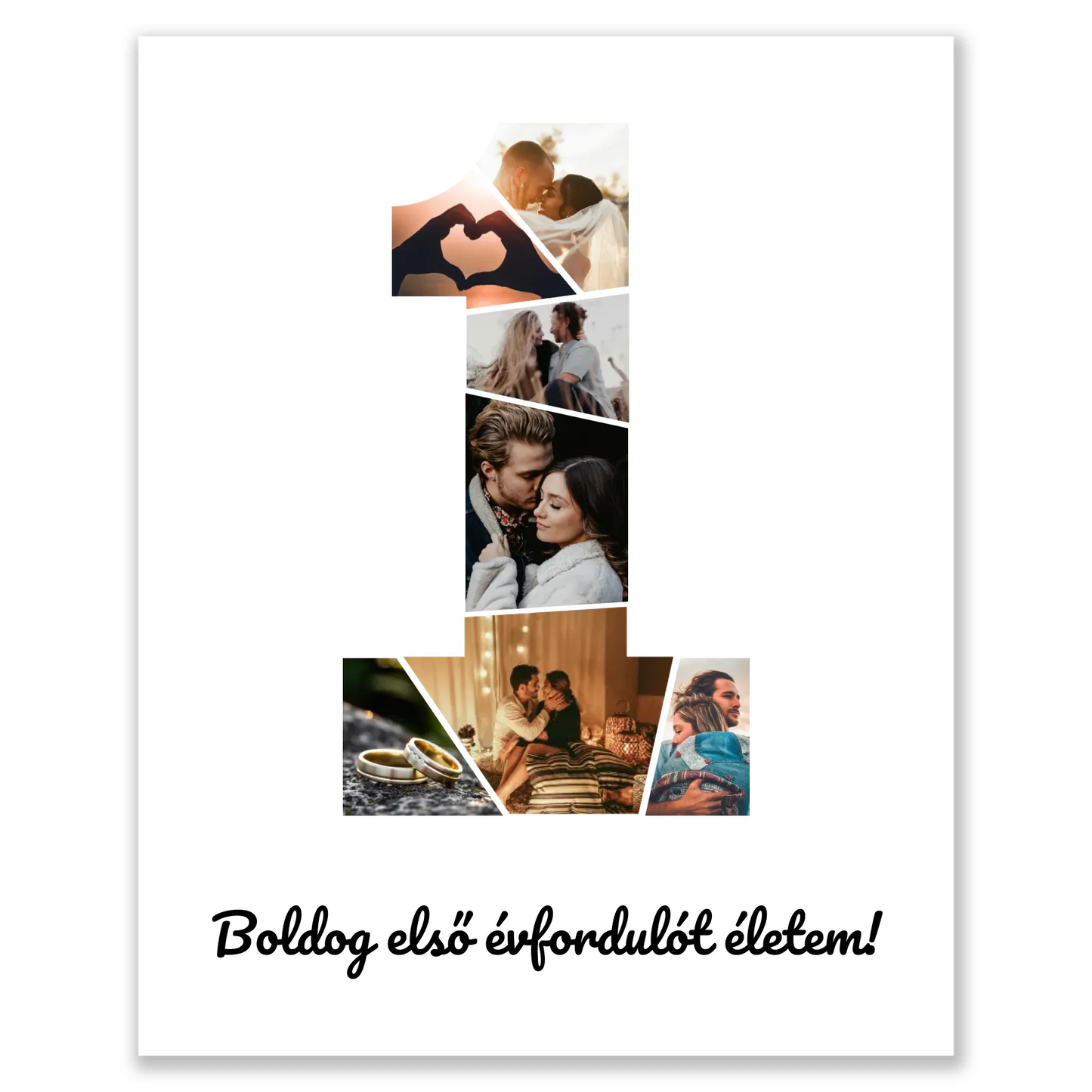 Egyjegyű (0-9) számos egyedi fotókollázs