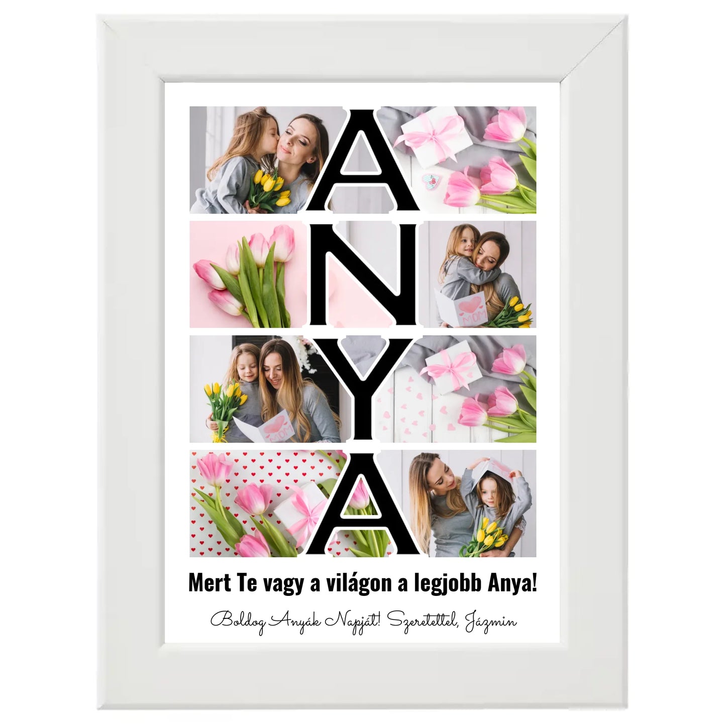 Anya feliratos egyedi fotókollázs #2