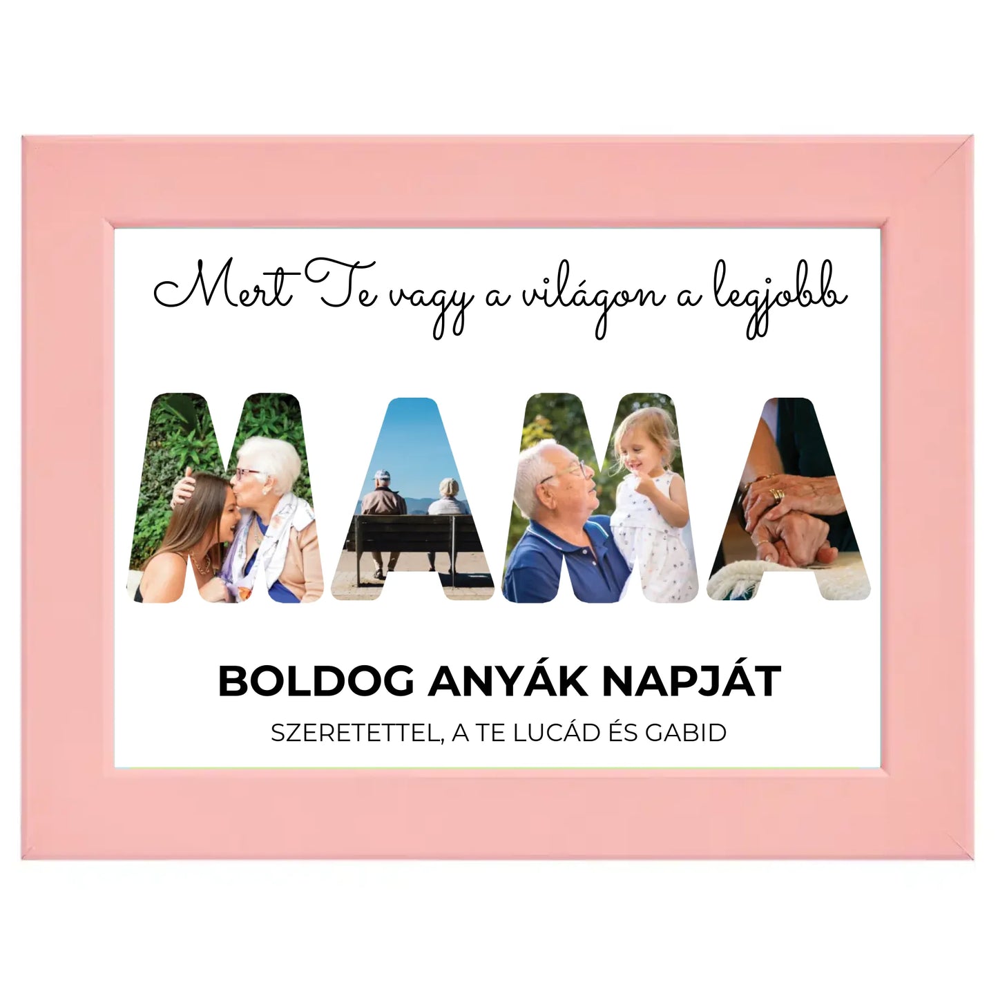 Mama feliratos egyedi fotókollázs