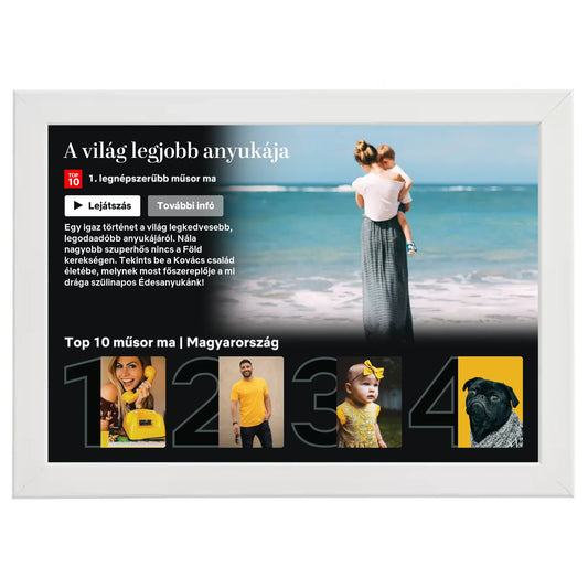 Egyedi fényképes karácsonyi ajándék, szülinapi ajándék - Netflix stílusú fotókollázs