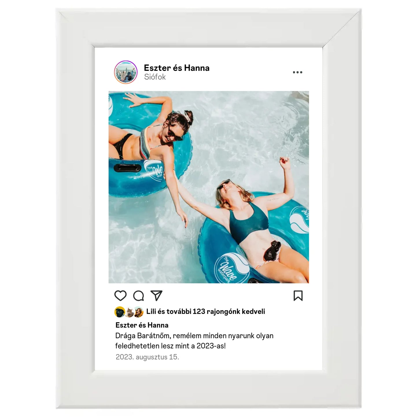 Instagram stílusú egyedi fotókollázs