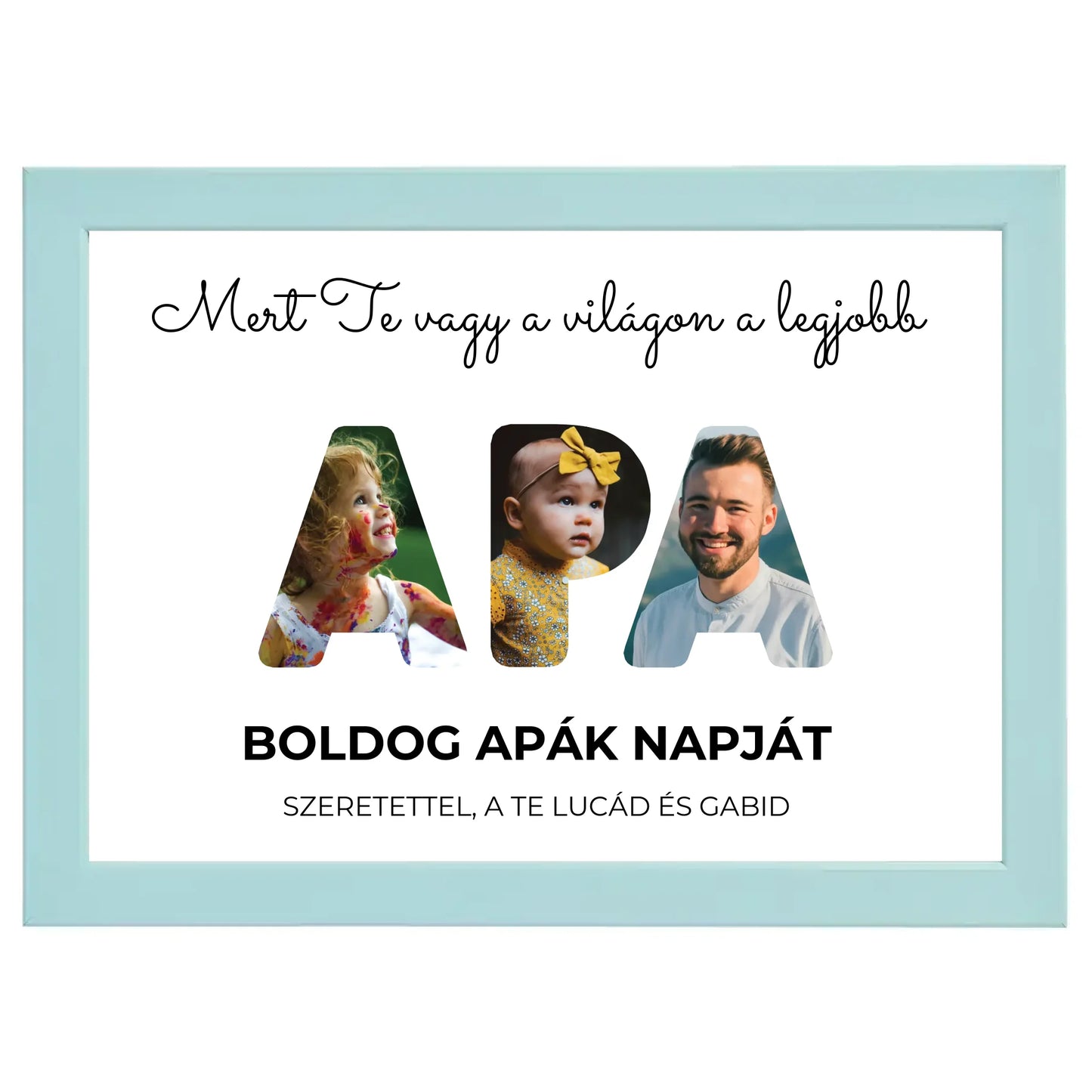 Apa feliratos egyedi fotókollázs