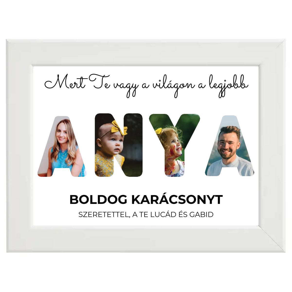 Anya feliratos egyedi fotókollázs