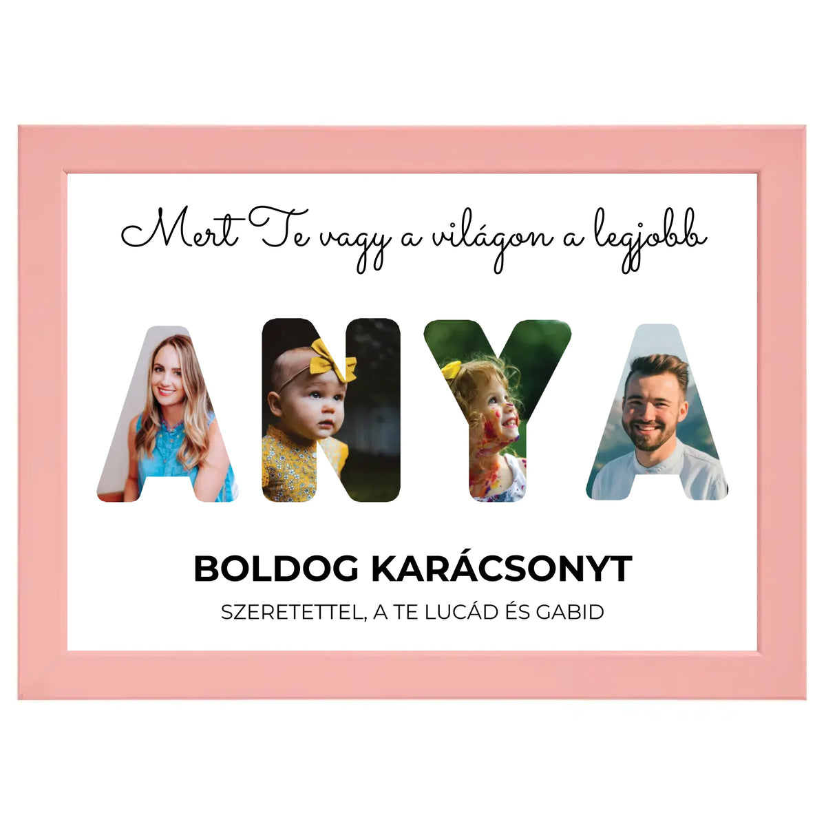 Anya feliratos egyedi fotókollázs