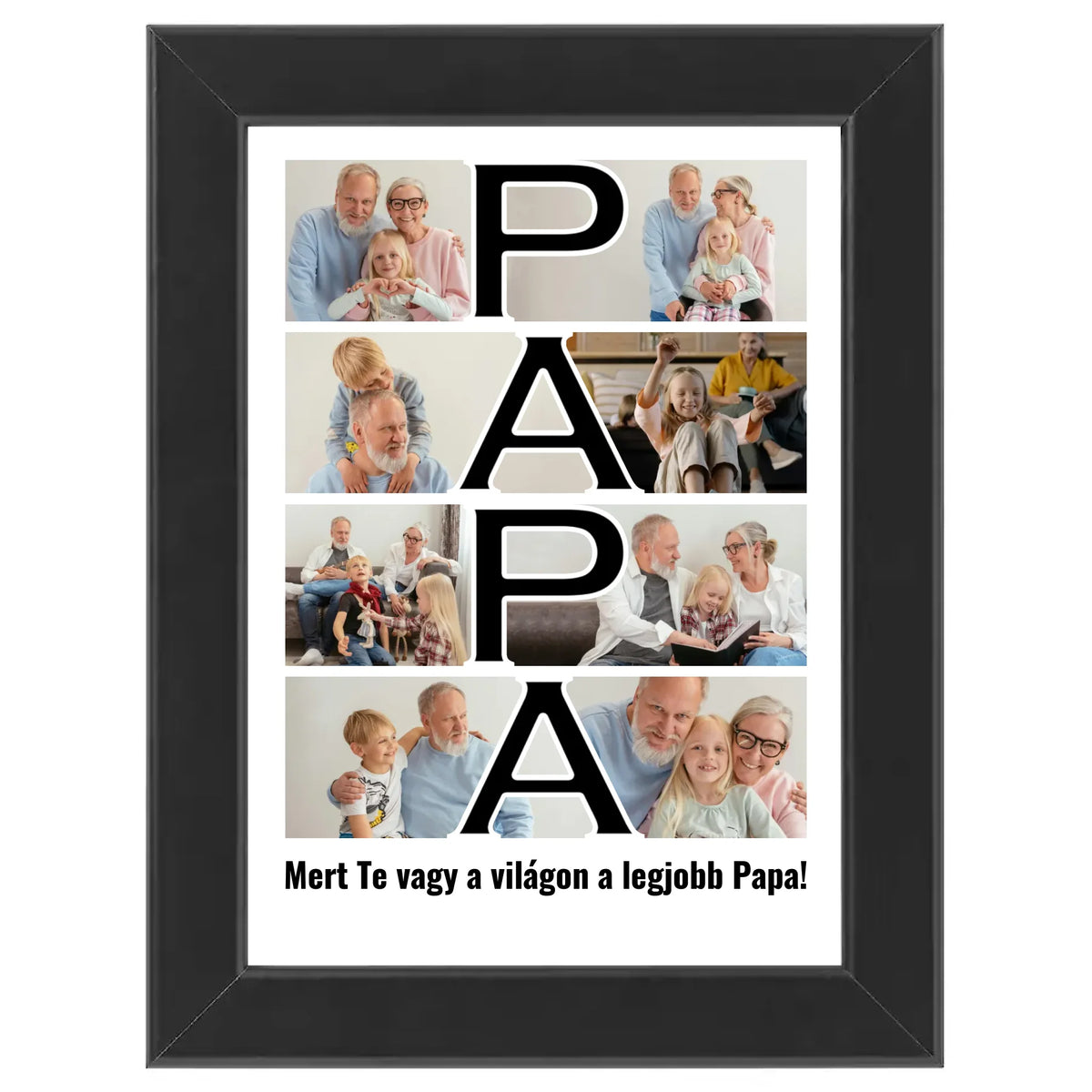 Papa feliratos egyedi fotókollázs #2