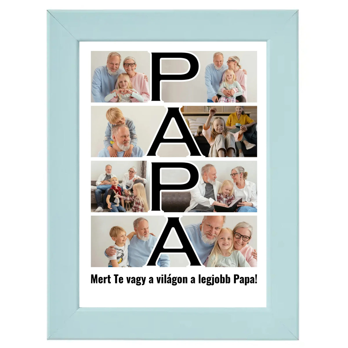 Papa feliratos egyedi fotókollázs #2