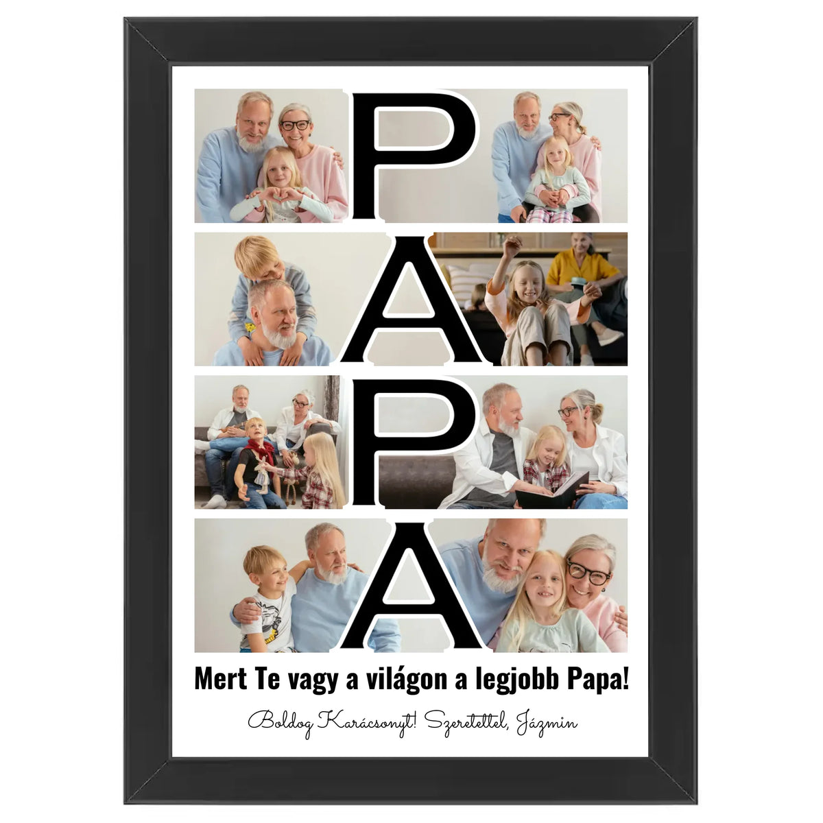 Papa feliratos egyedi fotókollázs #2