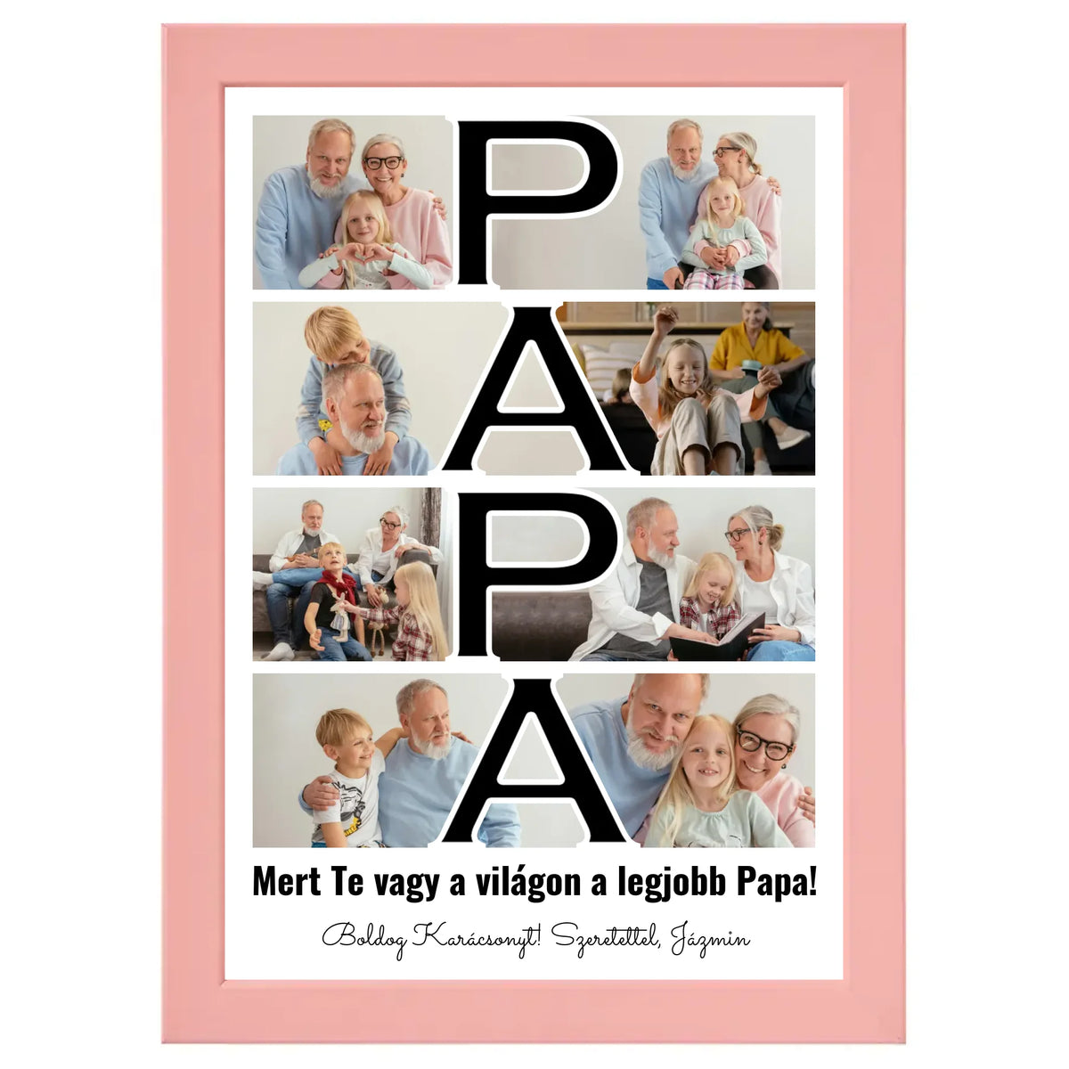 Papa feliratos egyedi fotókollázs #2