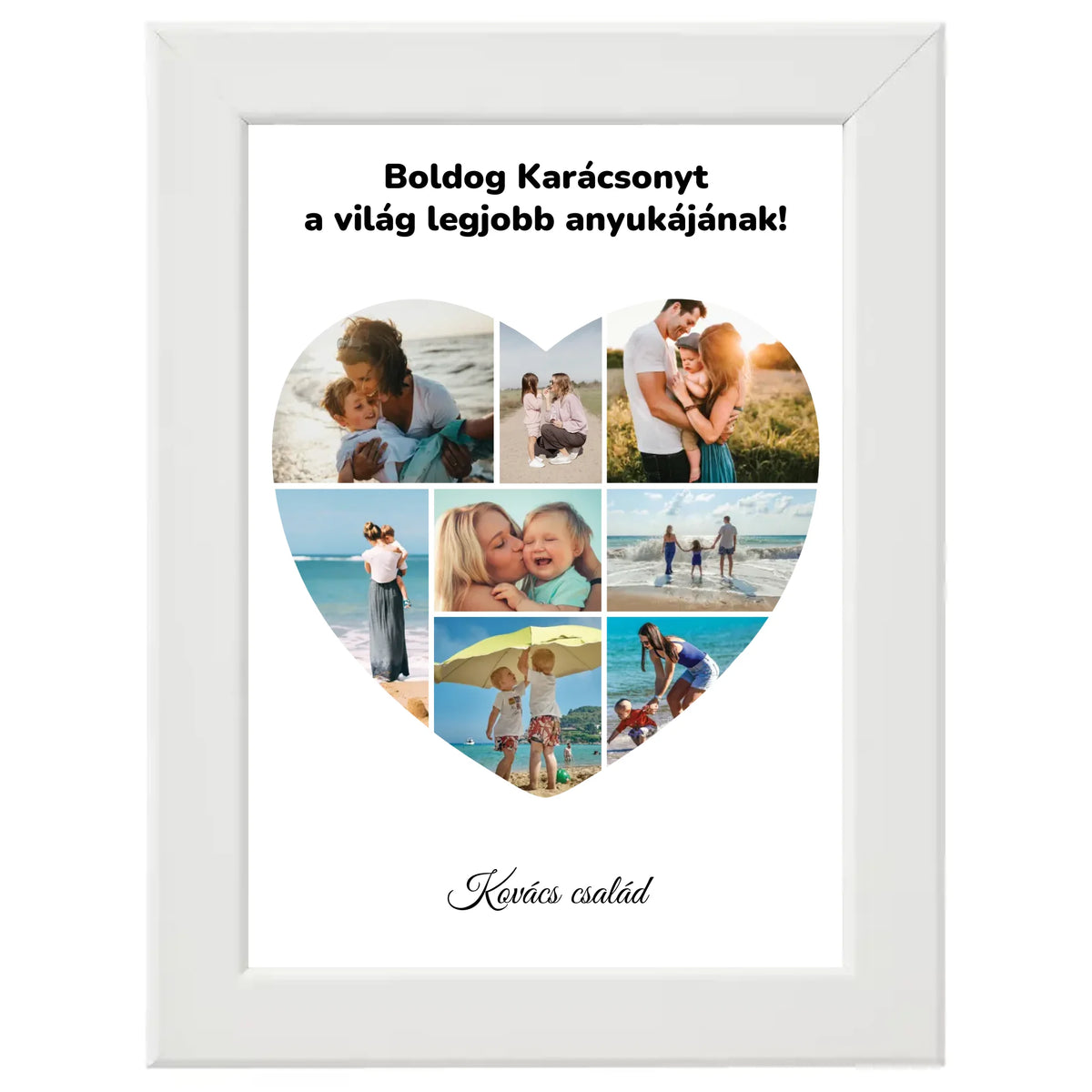 Szív alakú egyedi fotókollázs