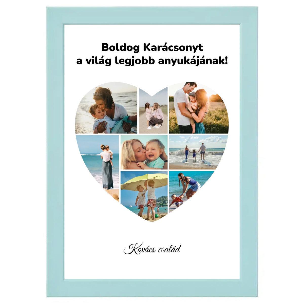 Szív alakú egyedi fotókollázs